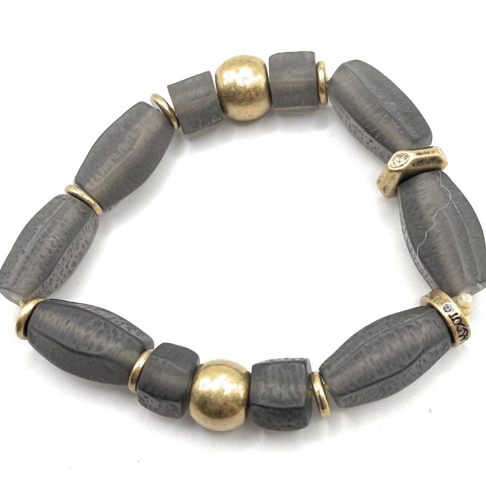 Stella & Dot Andi Brix Gray Stretch Bracelet - b509